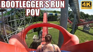 Bootleggers Run POV Back Row 4K 60FPS Splish Splash ProSlide Water Coaster  NonCopyright [upl. by Akeem]