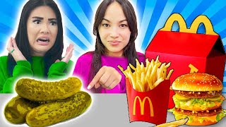 I LET MY FRIENDS CHOOSE WHAT I EAT FOR 24 HOURS  LILY CRAZY FOOD CHALLENGE BY SWEEDEE [upl. by Gerdi]