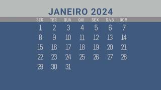 Agenda Fiscal de Janeiro de 2024 [upl. by Armington]