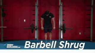 Barbell Shrug  Shoulder Exercise  Bodybuildingcom [upl. by Anora]