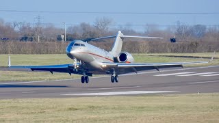 VistaJet Bombardier Global 6000 9HLXX at Cambridge [upl. by Hsitirb356]