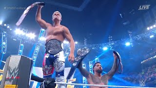 Jey Uso And Cody Rhodes Vs Judgement Day Tag Team Championship Match WWE Fastlane 2023 Highlights [upl. by Kcirre818]