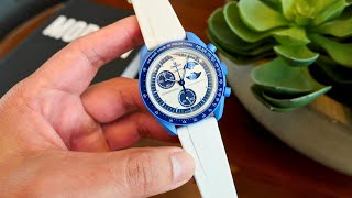 Strap Monster Series  Omega x Swatch MoonSwatch Mission to the Super Blue Moonphase [upl. by Aitan]