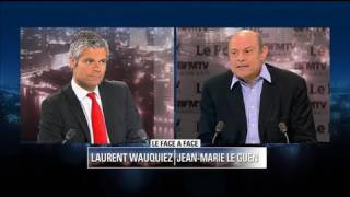 BFMTV 2012  Laurent Wauquiez face à JeanMarie Le Guen [upl. by Crabb]