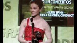 Hilary Hahn Wins Grammy and Gives Speech [upl. by Fredela]