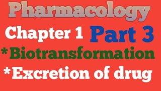 pharmacology chapter 1part3 Biotransformationamp Excretion of drug  d Pharma 2nd year Hindi Note [upl. by Corotto]