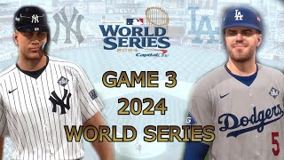 Yankees vs Dodgers  World Series 2024 Game 3 Full Game Highlights MLB The Show 24 Sim [upl. by Earl]