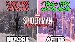 🔧SpiderMan Miles Morales Best Settings To BOOST FPS amp Fix FPS DROPS  Shutters  FPS Boost Guide [upl. by Nada]