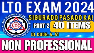 NON PROFESSIONAL LTO EXAM REVIEWER 2024 TAGALOG VERSION PART 2 [upl. by Nnayllas]