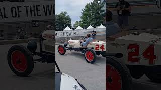 Classic Gilmore IndyCar and Doug Boles parking at the Indianapolis Motor Speedway [upl. by Nibaj]