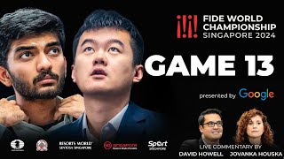 Game 13 Commentary with GM David Howell and IM Jovanka Houska  FIDE World Championship Match 2024 [upl. by Rhyner294]