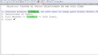 Borrar saltos de línea de código en Visual Studio [upl. by Acinemod]