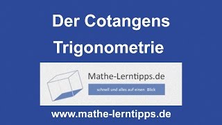 Der Cotangens  Verständlich erklärt  mathelerntippsde [upl. by Andri886]