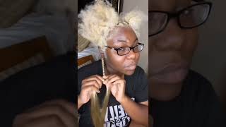 Watch me do Ash Blonde Knotless Braids on myself 💕 shorts [upl. by Naliorf]