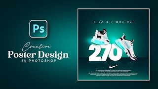 Designing a Professional Nike Shoe Social Media Post adobe Photoshop [upl. by Dilan]