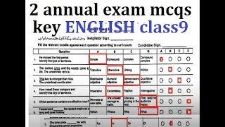 english class 9 2 annual exam mcqs solutioneducational key academyvideo [upl. by Coben]