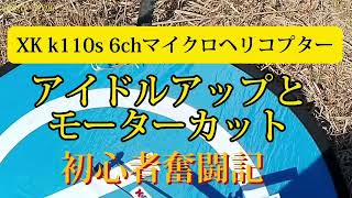 ラジコンヘリk110sアイドルアップとモーターカット初心者奮闘記 [upl. by Siloa357]