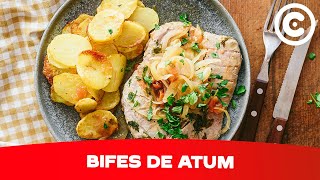 Como fazer Bifes de Atum  Receita de Peixe [upl. by Mingche118]