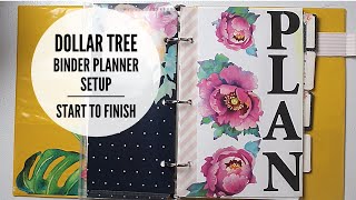 Dollar Tree Binder Planner Setup Start to Finish  Cheap Planning [upl. by Selwin]