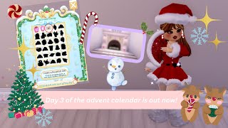 Day 3 on the Advent Calendar is OUT NOW in Royale High [upl. by Noryt976]