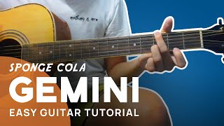 GEMINI Easy Guitar Tutorial  Sponge Cola [upl. by Ecarg]