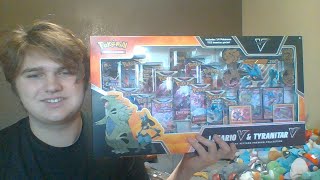 Pokémon TCG LucarioampTyranitarV Heavy Hitters Premium Collection Box OpeningampTCG Live Pack Comparison [upl. by Neeruam]