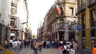 Mexico City Walking  Madero Street  Zocalo  Palacio Nacional [upl. by Yanat]