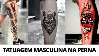 55 opções de TATUAGEM MASCULINA NA PERNA para se inspirar [upl. by Nelak]