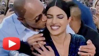 Dwayne Johnson HUGGED Priyanka Chopra In PUBLIC  Baywatch World Premiere Miami [upl. by Suez181]