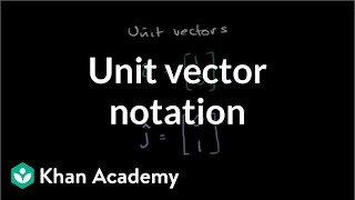 Unit vector notation  Vectors and spaces  Linear Algebra  Khan Academy [upl. by Letreece]