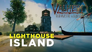 Valheim  Hearth amp Home Lighthouse Island Build [upl. by Gaylene]