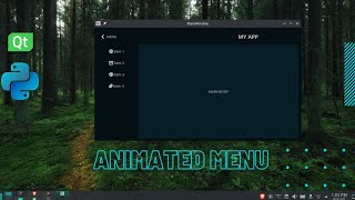 Python GUI Simple Animated Side Menu Using Custom Widget Module  Pyside  PyQt  Moder UI [upl. by Prentiss]