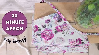 Apron cutting and stitching in 30 minutes and 2 sizes  full StepByStep tutorial [upl. by Swee]