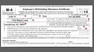 How to complete the Federal W4 Income Tax Withholding Form [upl. by Lothaire]