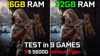 Ryzen 5 5600G  16GB vs 32GB RAM [upl. by Enailuj371]