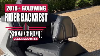 Show Chrome Rider Backrest for 2018 Honda Goldwing Installation [upl. by Lewison843]