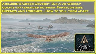 Assassins Creed Odyssey Pentecosters Biremes and Triremes [upl. by Enerol]