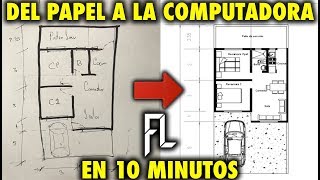 FreeCAD  Creación del plano de una casa en modo Draft [upl. by Leclair]