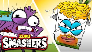 SMASHERS Off Roach Vs Noodles  More Kids Cartoons  Zuru  Smashers World  Animated Stories [upl. by Aihsinyt]