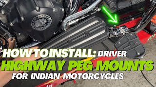 How to Install Ciro Driver Highway Peg Mounts for Indian Motorcycles [upl. by Ahtoelc]