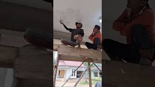 I teach the correct way to plaster walls to my subordinates [upl. by Atinnod]