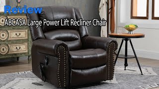 ABCASA Large Power Lift Recliner Chair Review  Watch before you buy [upl. by Aplihs387]