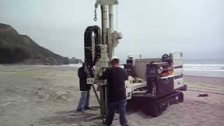 Geoprobe rig installs direct push well at Stinson Beach CA [upl. by Orecul]