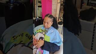 Beautiful hairstyle feedin springtwists springtwist hiphop [upl. by Eenor]