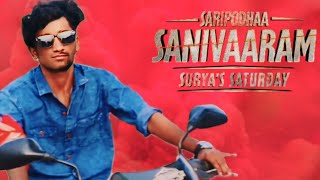 saripodha sanivaram teaser cut sjsurya saripodhaasanivaaram trending jakesbejoy nani dvv [upl. by Alahs]