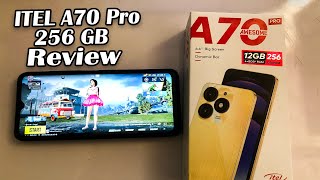 itel A70 Pro 256 GB Review And PUBG speed And Graphic Test [upl. by Epner]