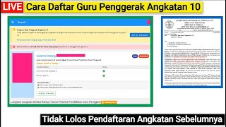 LIVE Cara Daftar Guru Penggerak Angkatan 10 Setelah Tidak Lolos Guru Penggerak Angkatan Sebelumnya [upl. by Aidua]