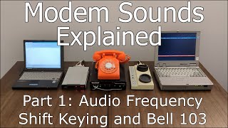 Modem Sounds Explained Part 1 Audio Frequency Shift Keying and Bell 103 [upl. by Dronel495]