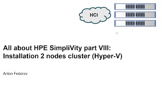 All about HPE Simplivity Part 8 Installation 2 nodes cluster HyperV [upl. by Melisse358]