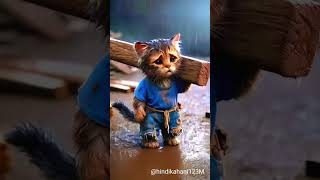 Poor Cute Kitten 🐱 catlovers cat catstory aicat copilot catlover cutecats aiart short [upl. by Dustman]